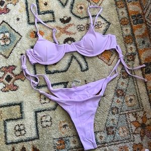 New Zaful Lilac Underwire String Bikini